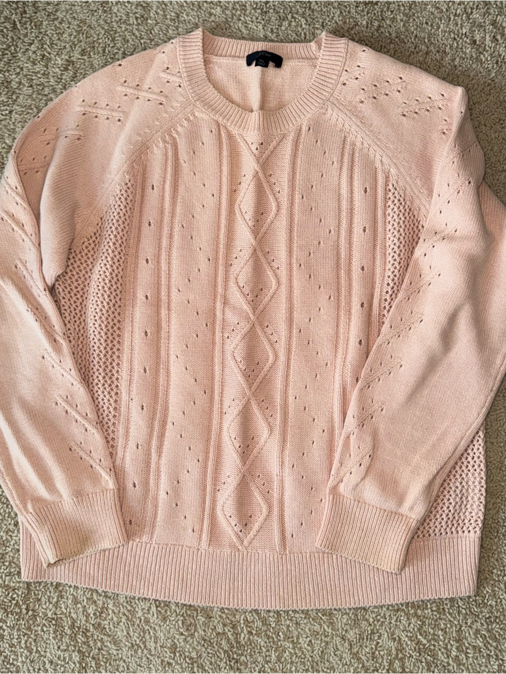 JCrew peach sweater